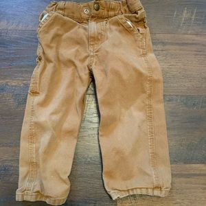2T boys canvas dungaree Carhartt pants